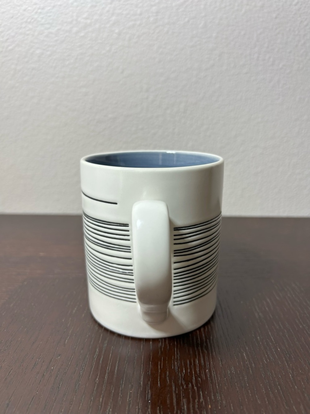 Pier 1 Imports Black White Blue Stoneware "sip" Discontinued Coffee Mug - Picture 4 of 10